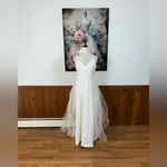 Gorgeous Vintage 1960s/70s Lace Gown & Crinoline Slip! Size 10 Photo 2