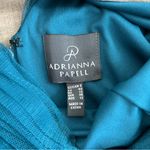 Adrianna Papell  Teal Blue Shirred Caplet Embellished Pleated Skirt Gown NWT 8 Photo 10