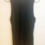 Athleta  Size Medium Black Side Slit Crewneck Sleeveless Top Photo 4