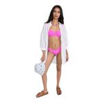 l*space by Monica Wise Sandy Classic Bikini Bottom Bright Fuchsia Women's Medium Photo 12