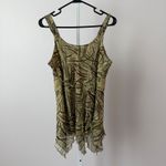 Separates by NY City Design Co. Y2k Fairy Green Brown Leaf Print Lace Top sz L Size L Photo 4