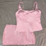 White Fox Boutique  Set Light Pink, Bustier Medium and Sequin Skirt Small Photo 3