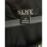 Slny  Pearl Accented Neckline Cocktail Night Out Sleeveless Black Dress SZ 12 Photo 4