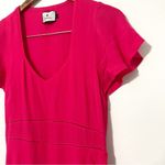 Tuckernuck • francesca short sleeve maxi ruffle
faux wrap dress in hot pink sz S Photo 9