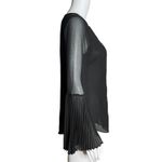 White House | Black Market  Shirt Womens 2 Black Pleated Sleeve Blouse Bell Sleeves Photo 1
