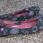 UGG  Denim Ballet Flat/Slipper Leather Lining woman size 8 blackish gray color Photo 0
