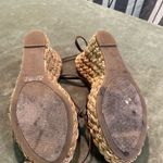 Guess #165   Women's Brown and Ratan Wedge Sandals Photo 5