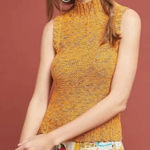 Anthropologie By Sunrise Sweater Tank Vest Womens Large Chunky Knit Mock Design Photo 0