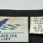 Vintage Earth, Sea & Sky 2x Lined Linen Blend Patchwork Art Jacket FLAWED Photo 2