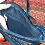 VINTAGE TEAL FAUX SNAKESKIN CROSSBODY PURSE Blue Photo 1