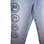 Pac Sun Womens Dad Jean Smiley Face Distressed High Waist Size 30 Grunge‎ Denim Photo 1