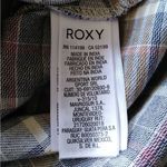 Roxy  Grey & Yellow Plaid Button Up Shirt Photo 6