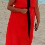 Miami Red And Black Maxi Dress Photo 3