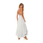 Selfie Leslie  Desert Rose Crochet Lace-Up Back Maxi Dress Ice Blue Size XL Boho Photo 11