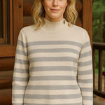 Magaschoni  Wool & Cashmere Blend Cowlneck Long Sleeve Cozy Cabin Old Money M Photo 0