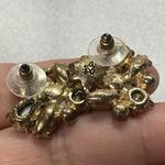 Betsey Johnson Flower AB Cluster Stud Earrings Rhinestone Fairycore Fairy USED Photo 9