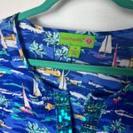 Island Republic Blue Long Sleeve Tunic Top Sail Boat Beach Ocean Glitter Size M Size M Photo 3