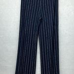 Chico's Travelers Wide Leg Pants Womens Slinky Knit Navy White Striped Sz O Short Photo 1