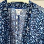 Arizona Rectangle Triangle Blue Blouse Size M Photo 7
