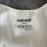 Garage  Cream Ribbed V-Neck Crop Top Photo 1
