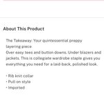 PINK - Victoria's Secret  collegiate knit sweater Vest S Cream and Green Photo 4