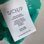 CAbi  Green Ditsy Floral Short Sleeve Blouse Womens S V Neck Shirt Top Casual Photo 6