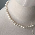 Vintage Ivory White Faux Pearls Short 18” Necklace Estate Classic Timeless Photo 1