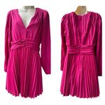 Anthropologie Aureta Elegant Pink Pleated Dress M Photo 1