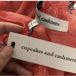 Cupcakes and Cashmere Dress Womens 2 Pink Lace Strady‎ Midi NWT Photo 5