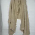 Free People  Brushed faux fur Scarf Cream Fringed Scarf wrap Photo 9