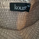 Kourt Tan Smocked Puff Sleeve Mini Dress Size XS Photo 4