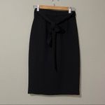 Wilfred  Aritzia Black Wrap Straight Skirt Dark Academia Womens M Career Preppy Photo 4