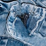 KANCAN Nieve Paperbag Acid Wash Shorts sz 7 Blue Photo 4