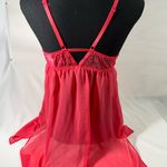 Apt. 9  Intimates Babydoll Chemise Lace & Bow Accents M Bright Coral Color NEW Photo 1