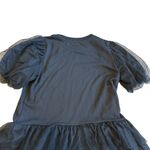 English Factory Mixed Media Cotton T-Shirt Dress Tulle Trim Size Large Women's Photo 7