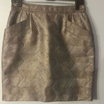 Molly Bracken  Gold Silver Mini Skirt with Pocket Small Photo 0