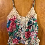 Victoria's Secret Victoria’s Secret Camo Top Camisole Vintage Lace Abstract Floral Crop Medium Photo 1