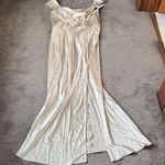 Selfie Leslie  Cowl Champagne Satin Corset Dress SIZE L Photo 0