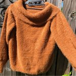 SheIn Fluffy Knit Tan Loose or Off shoulder sweater size S Photo 5