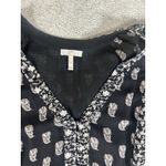 Joie  Womens 100% Silk Long Sleeve Short Dress Black White Size‎ Small Lined Photo 4