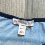 CB Casual Blue and Silver Asymmetrical 3/4 Sleeve Blouse Size undefined Photo 1