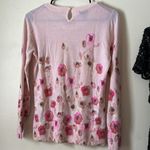 Talbots Pink Floral Merino Wool Cardigan Photo 6