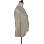 Sparkle & Fade  Sheer Cream Blouse Medium Long Sleeve Romantic Girly Date Night Photo 2