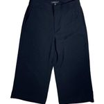 Banana Republic  Cropped Wide Leg Trousers Black Business Wear Size 8 Photo 0