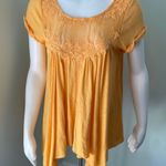 Free People orange lace asymmetric t-shirt Photo 0