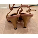 Salvatore Ferragamo  Dusty Pink Slingback Gold Tone Heels Photo 3
