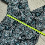 Valerie Stevens  Silk Paisley Print Beaded Midi Dress Size 10 Photo 9