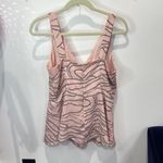 CAbi  Sleeveless Blouse Pink Black Dotted V-Neck Top Size 8‎ Photo 2