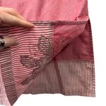 Vtg Bechamel Red Cotton Maxi Dress Floral Embroidered Striped Hem Summer 90s L Pink Size L Photo 5