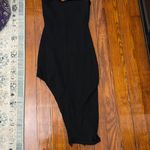 Black knit midi dress with slit Photo 1